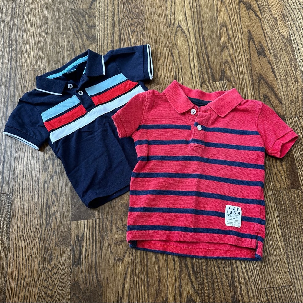 Toddler polo shirts, size 12-18M Andy & Evan/Baby Gap